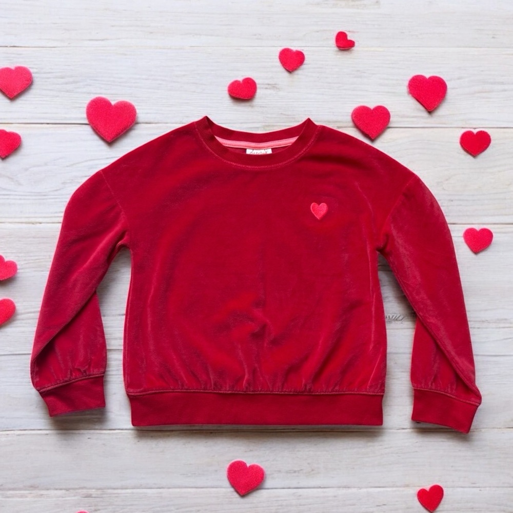 Cat & Jack Velvet Red Top NWOT